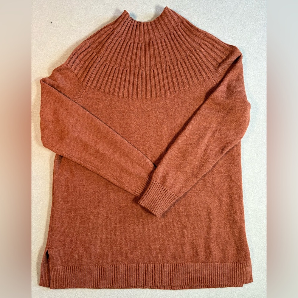 Anthropologie Women Cedar Knit Welford Tunic Mock Neck Sweater Size Large - Picture 3 of 9